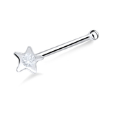 Star Shine Shaped Silver Bone Nose Stud NSKD-142